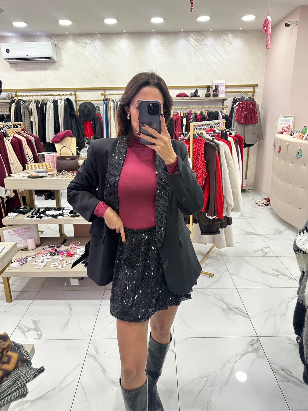 623 Gonna micro paillettes