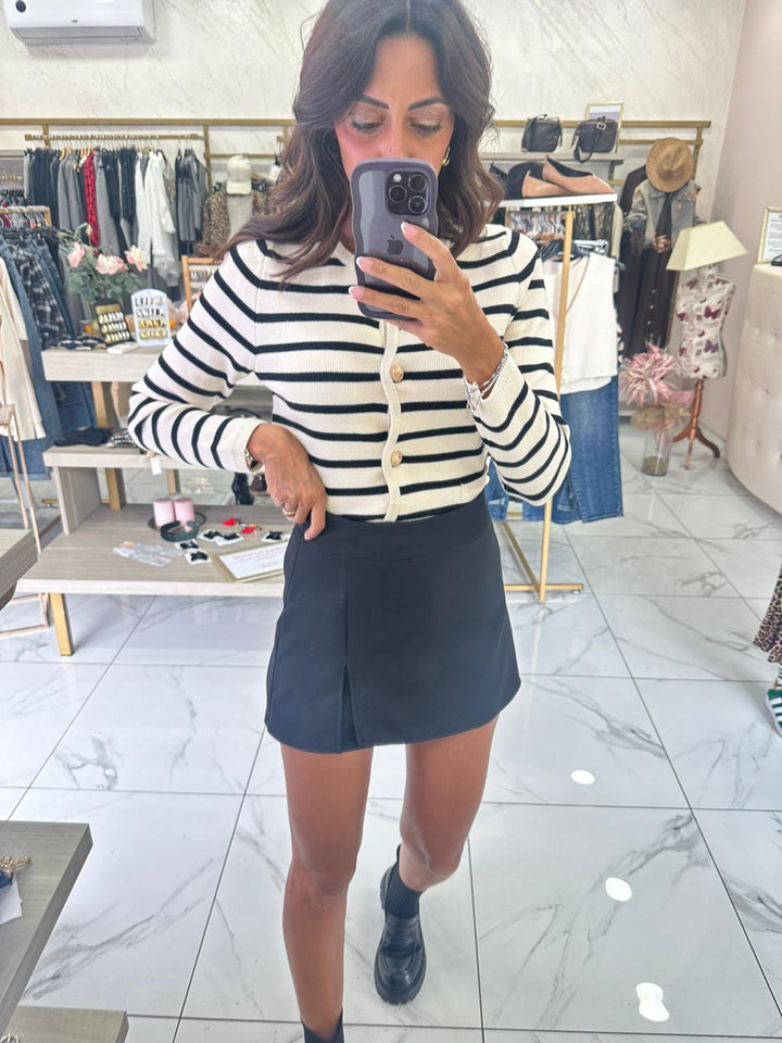 123 Gonna shorts con spacchetto laterale