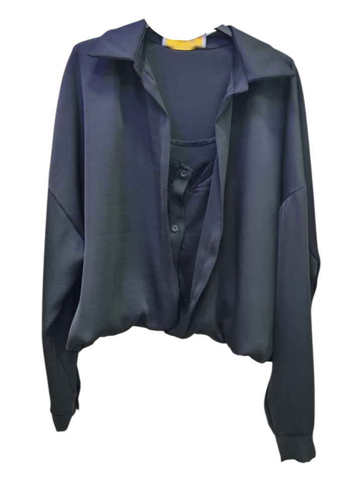 853 Camicia con top in raso