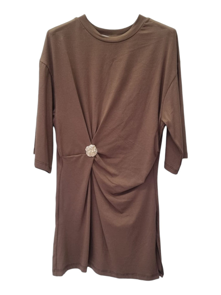 175 Dress spilla gioiello con spacco laterale