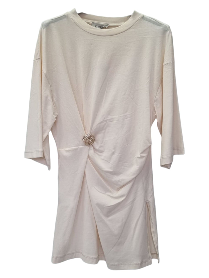 175 Dress spilla gioiello con spacco laterale