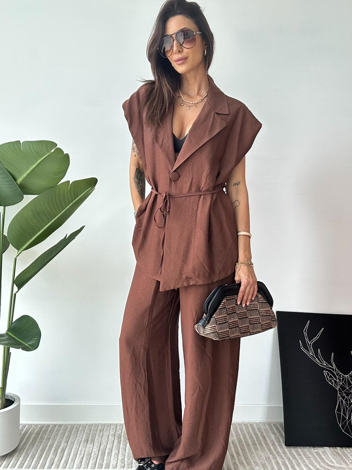 353 Coordinato gilet e pantalone