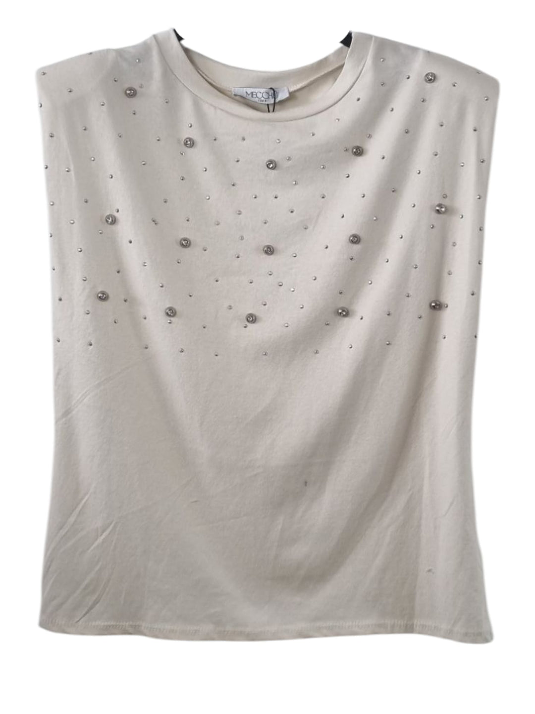 339 Muscle Tee smanicata spalline jewel