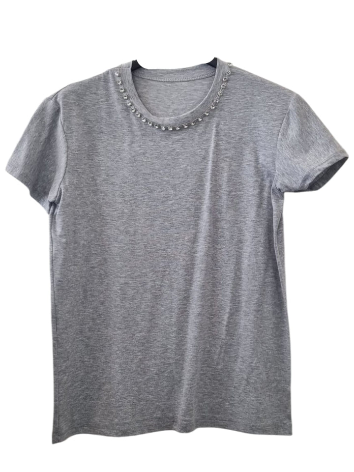 349 Tee giro collo jewel