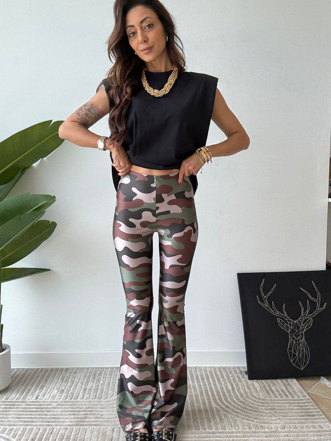 430 Pantalone camouflage zampa