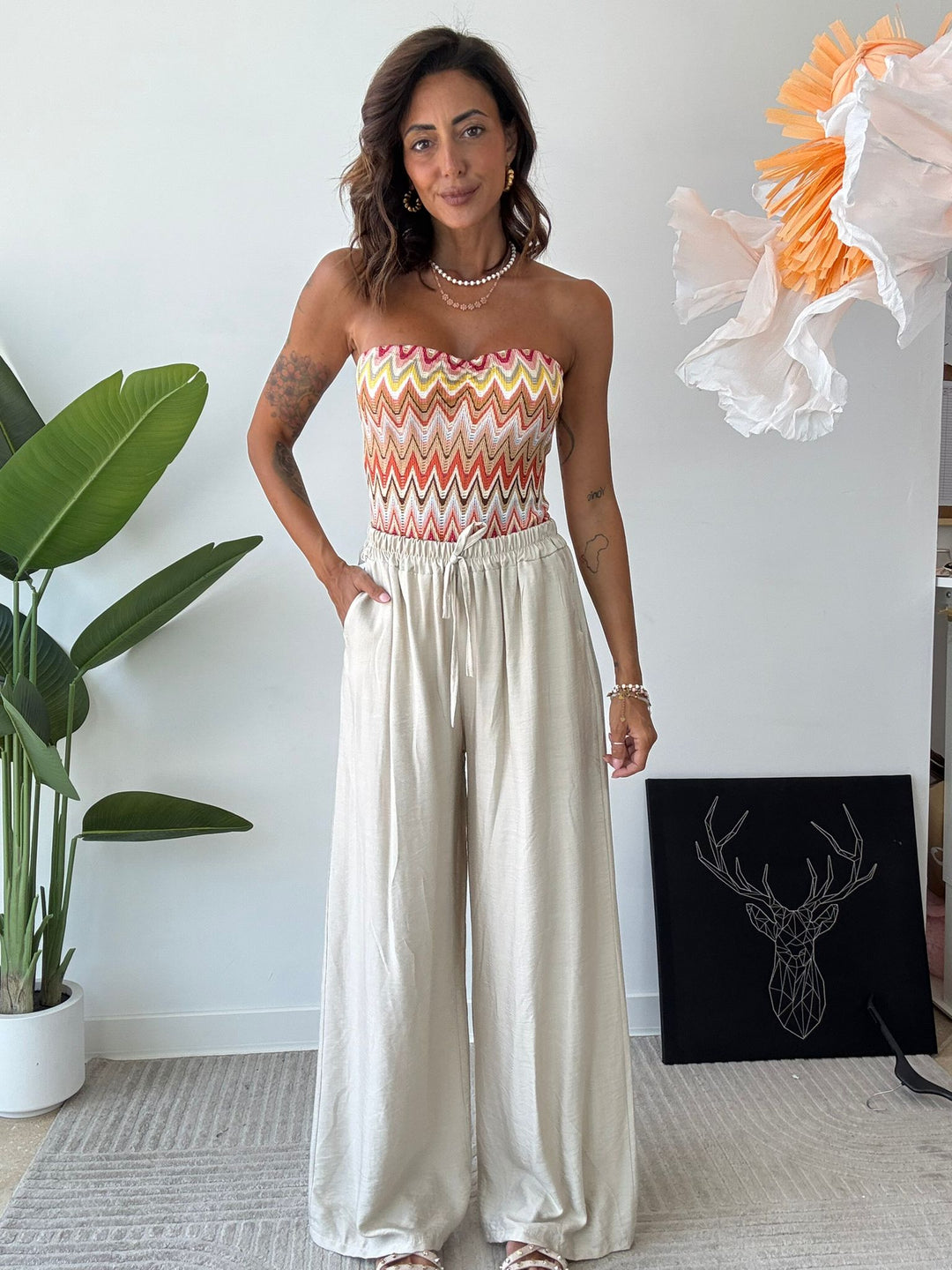 629 Pantalone con laccio