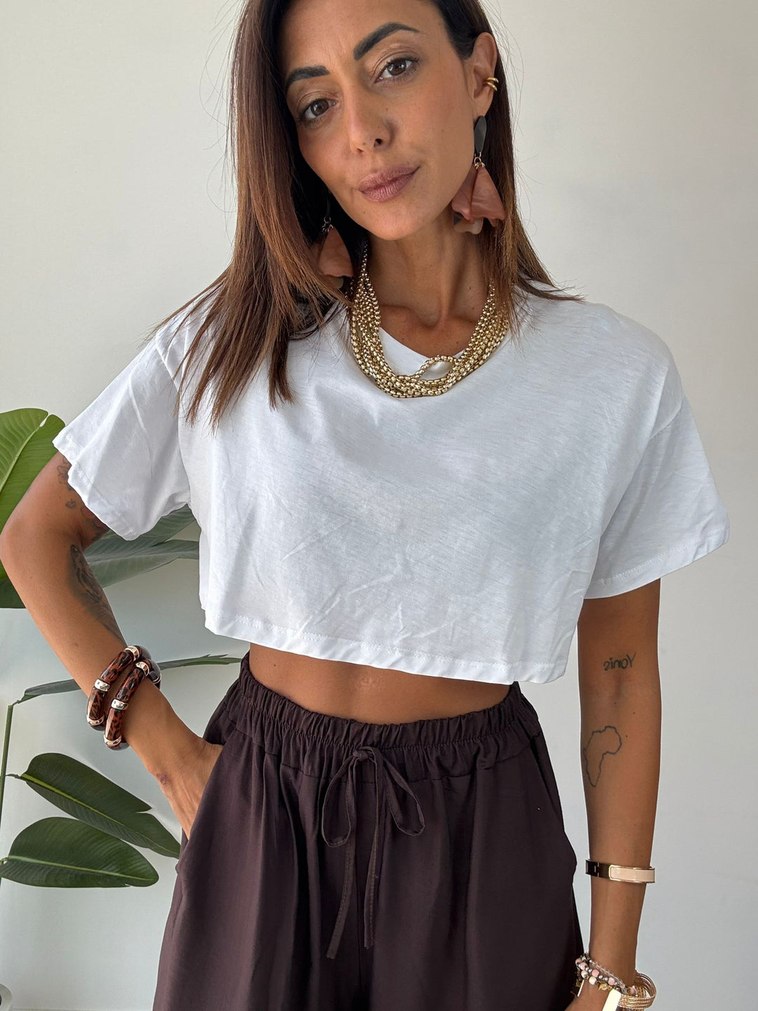721 Tee Crop white