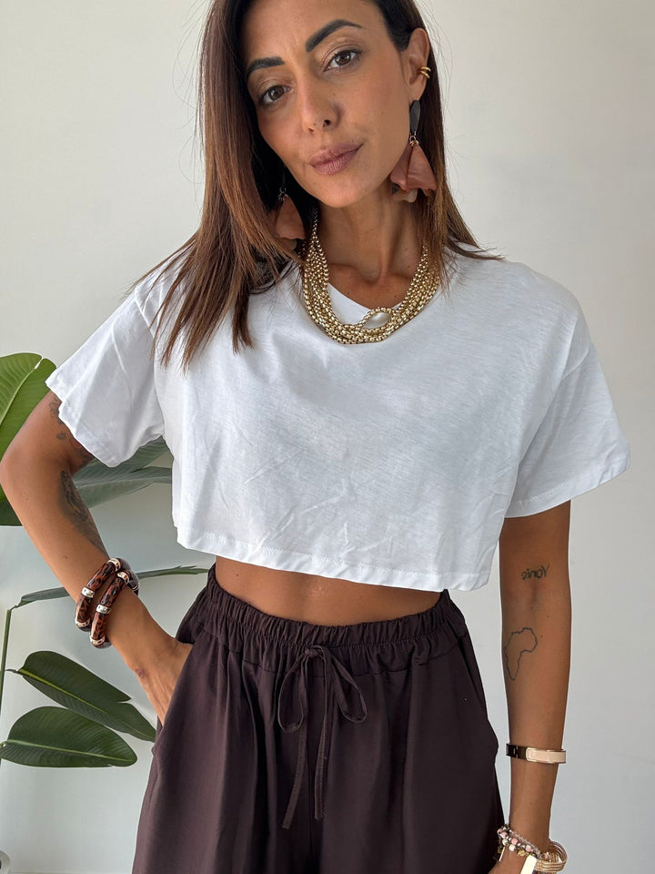721 Tee Crop white