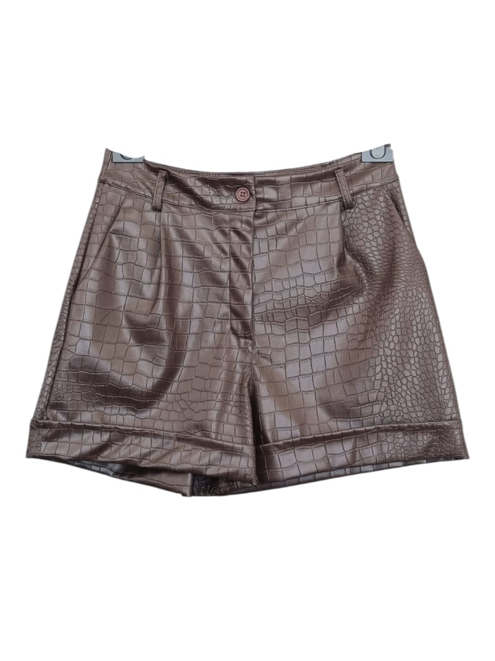 803 Shorts con risvolto crocodile eco