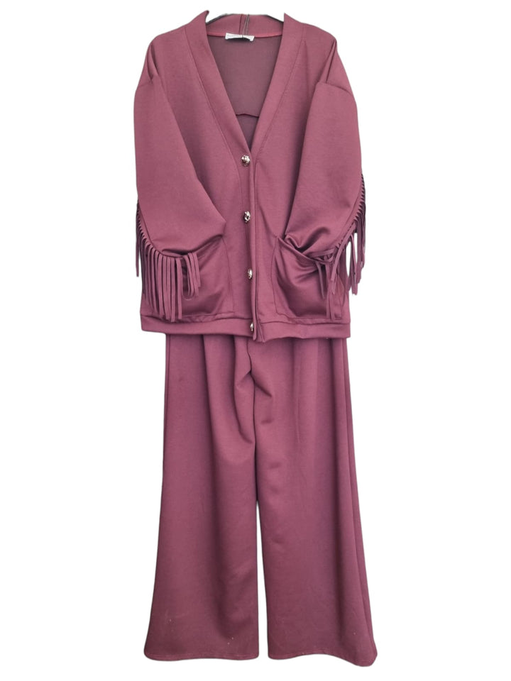 818 Coordinato sporty frange