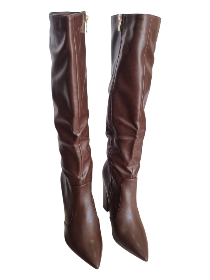 817 Stivale tacco eco brown