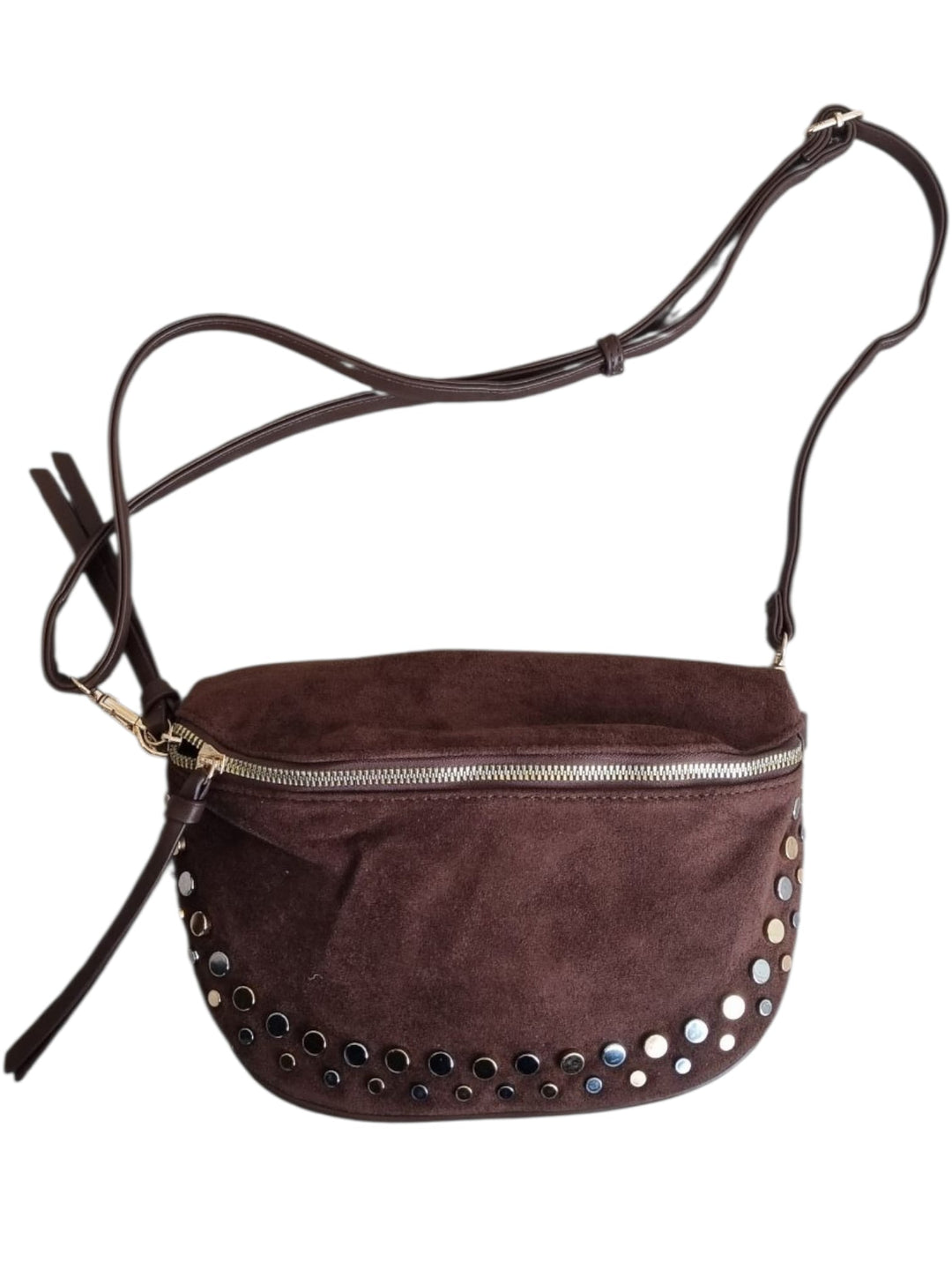 842 Marsupio suede borchie