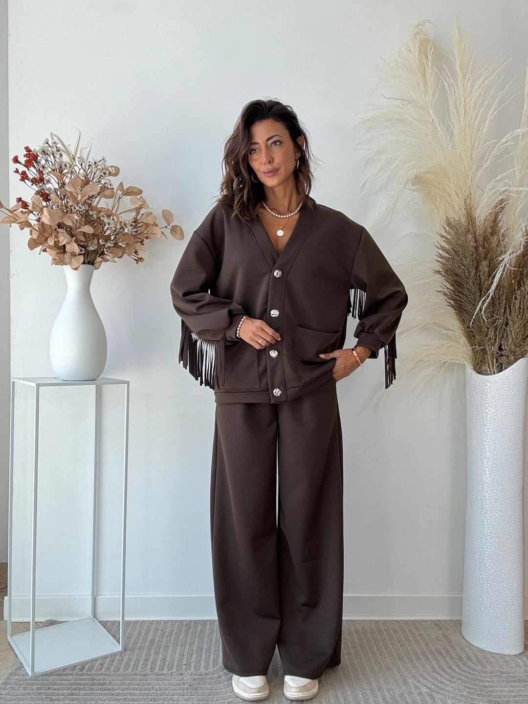 818 Coordinato sporty frange