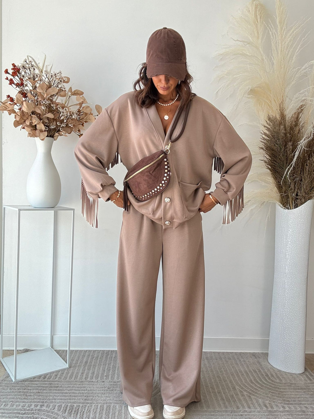 818 Coordinato sporty frange