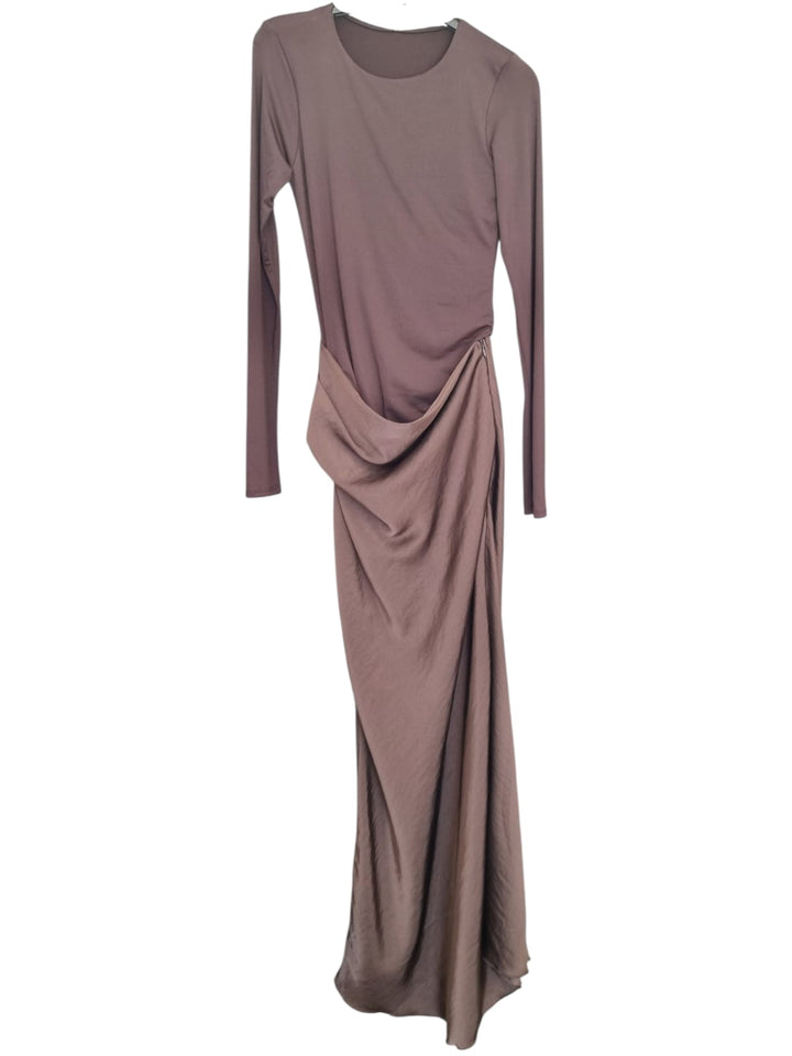 884 Dress gonna raso lungo