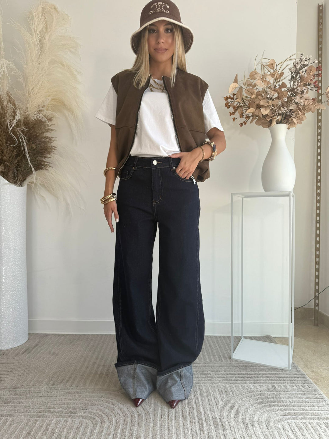 880 Jeans piegone denim scuro