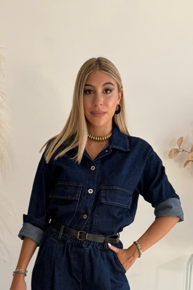 887 Camicia denim scuro Brad