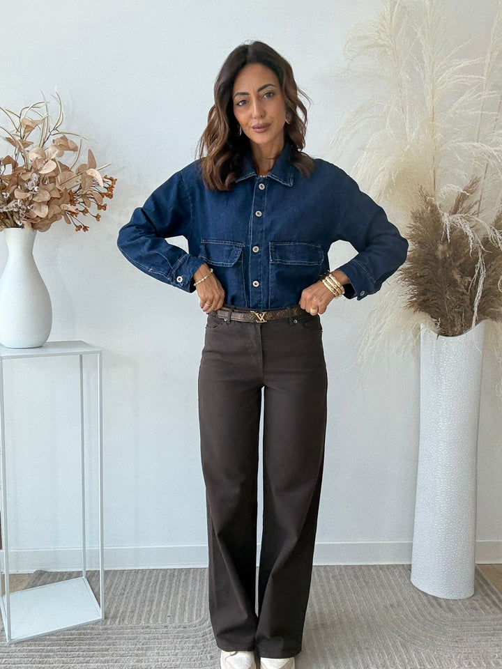 910 Jeans wide leg Brown
