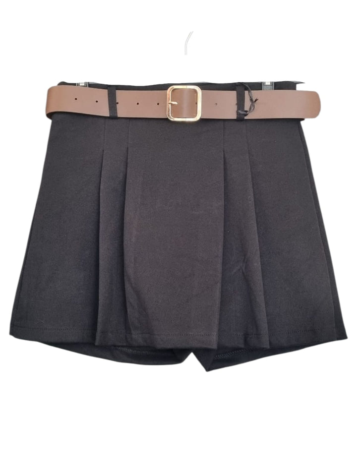 946 Gonna shorts in suede con cinta