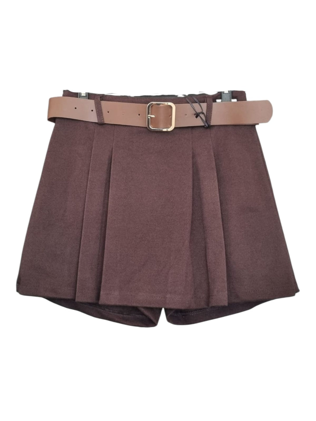 946 Gonna shorts in suede con cinta