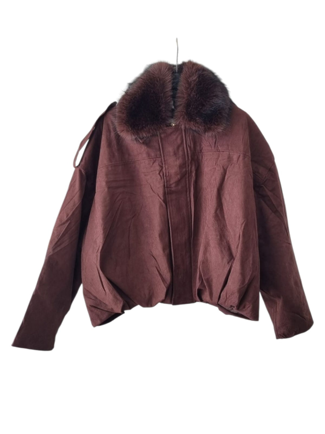 954 Bomber suede collo ecofur