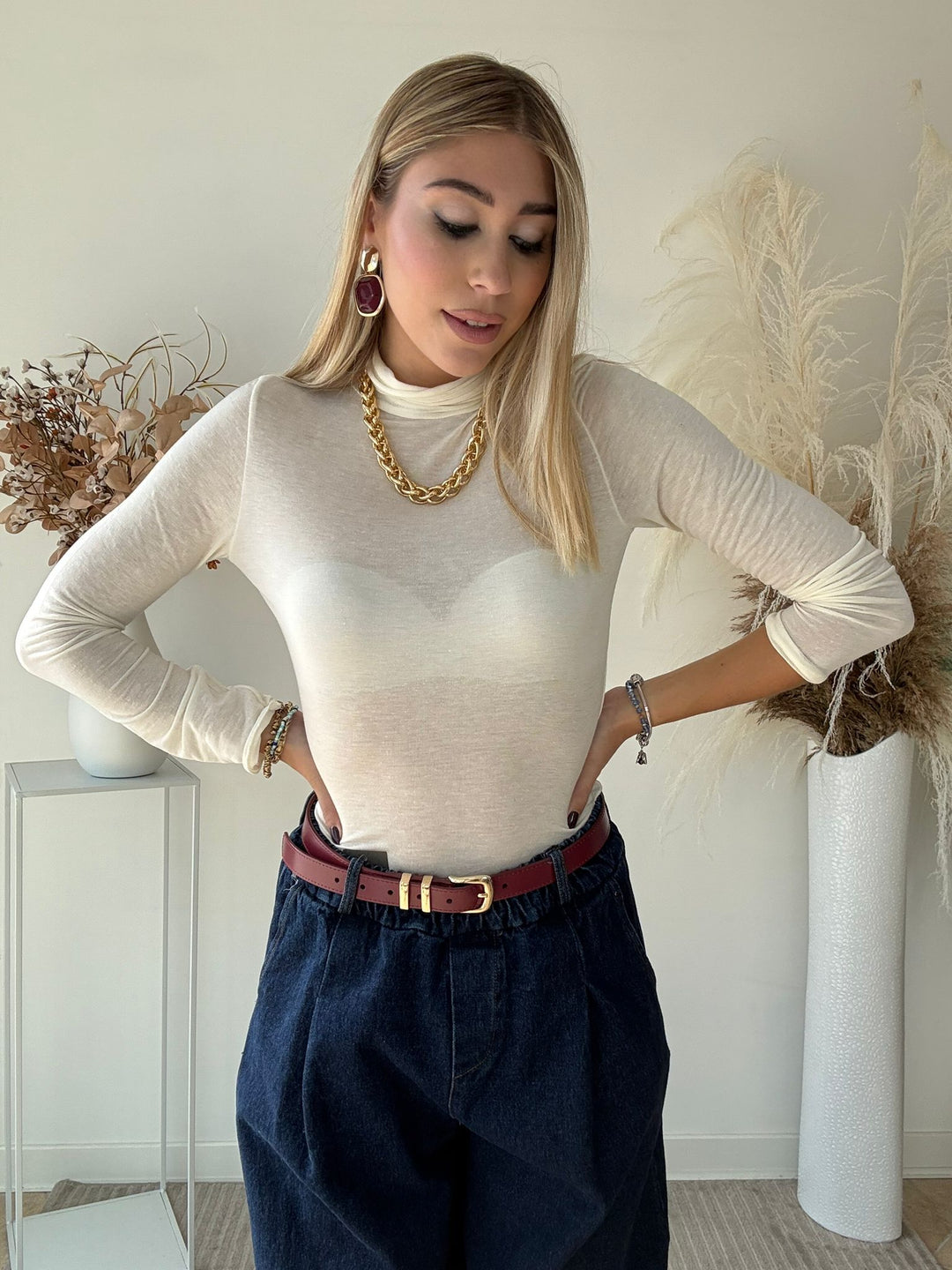 956 Maglia basic collo alto