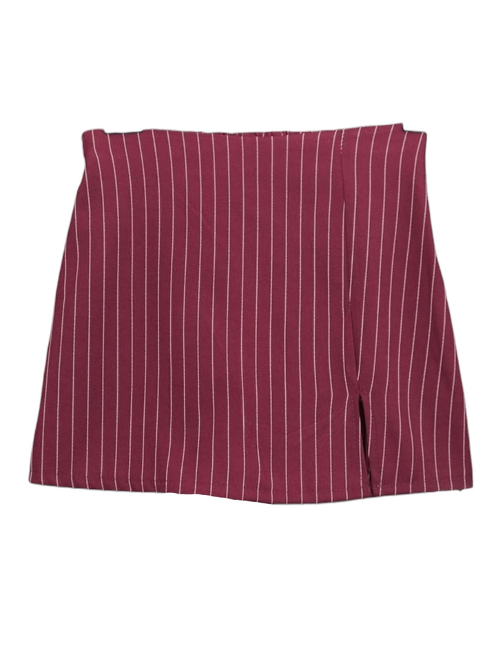 968 Gonna shorts gessata spacchetto laterale