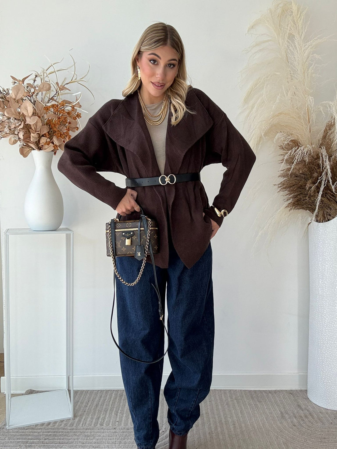 965 Cardigan con cinta