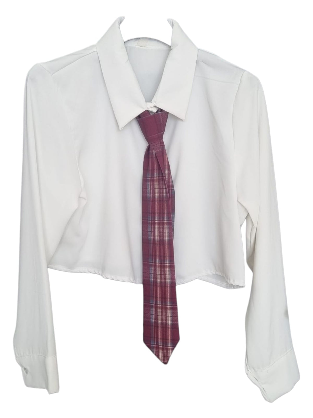 146 Camicia crop con cravatta Grady