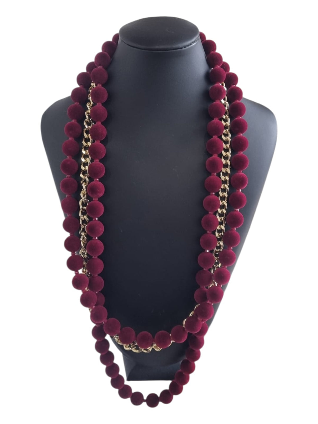 471 Collana lunga burgundy