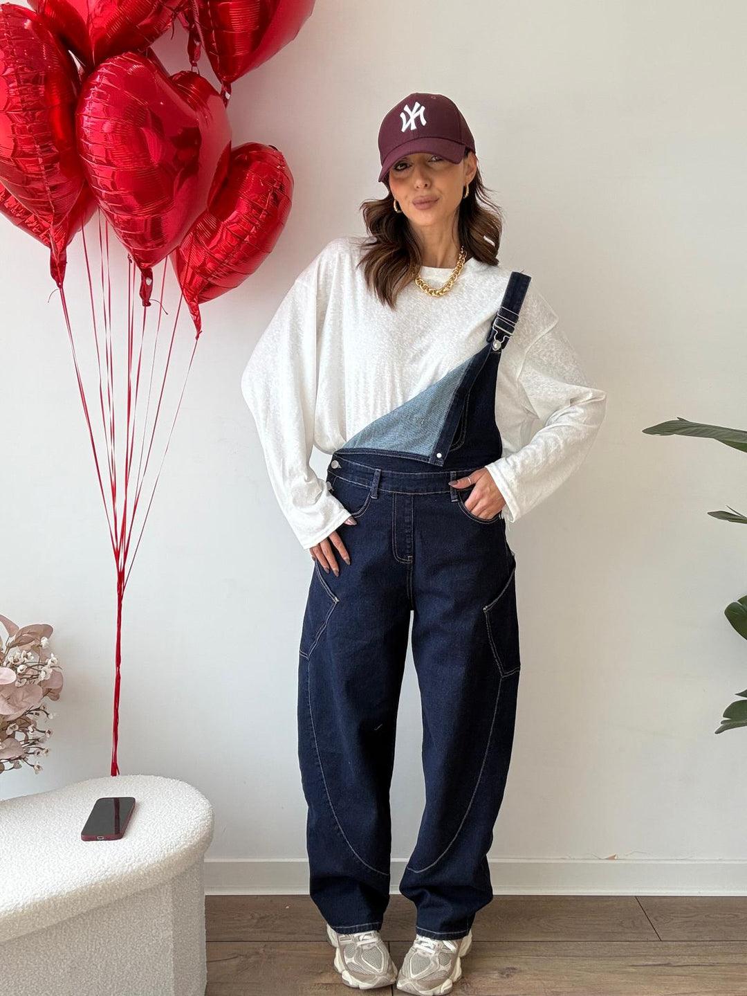 562 Salopette denim scuro