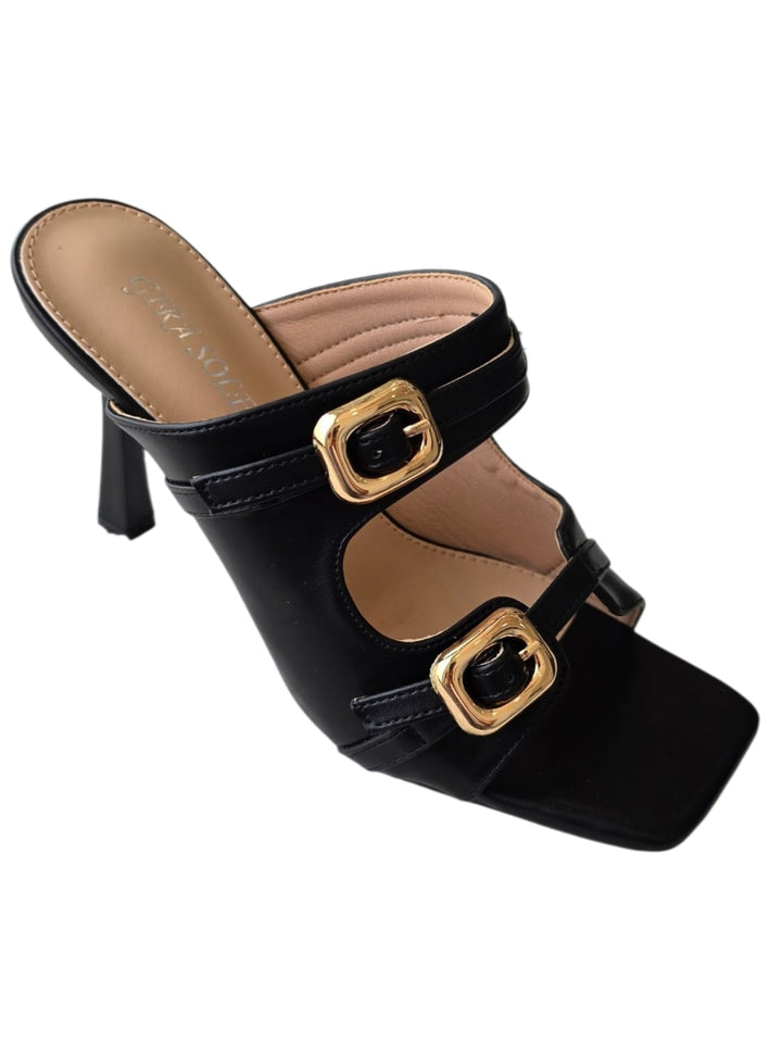113 Sandalo tacco eco Black