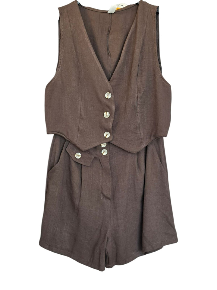 242 Coordinato gilet e shorts Gaia