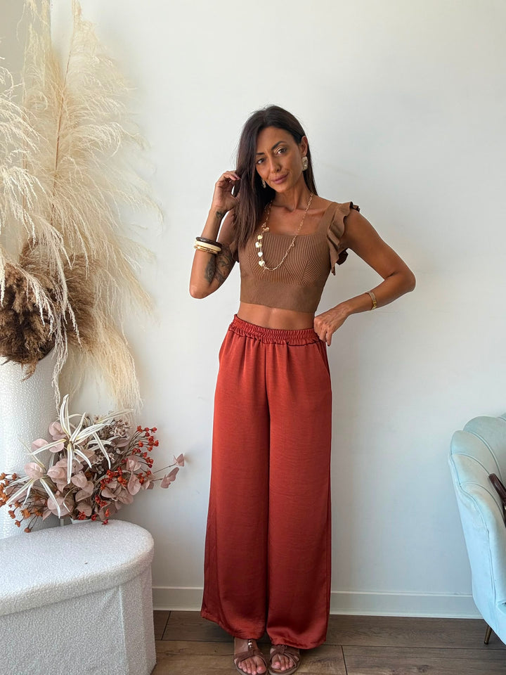 887 Pantalone Satin Yuma