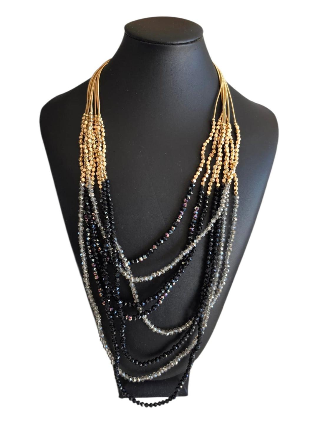 527 Collana perle Black fina