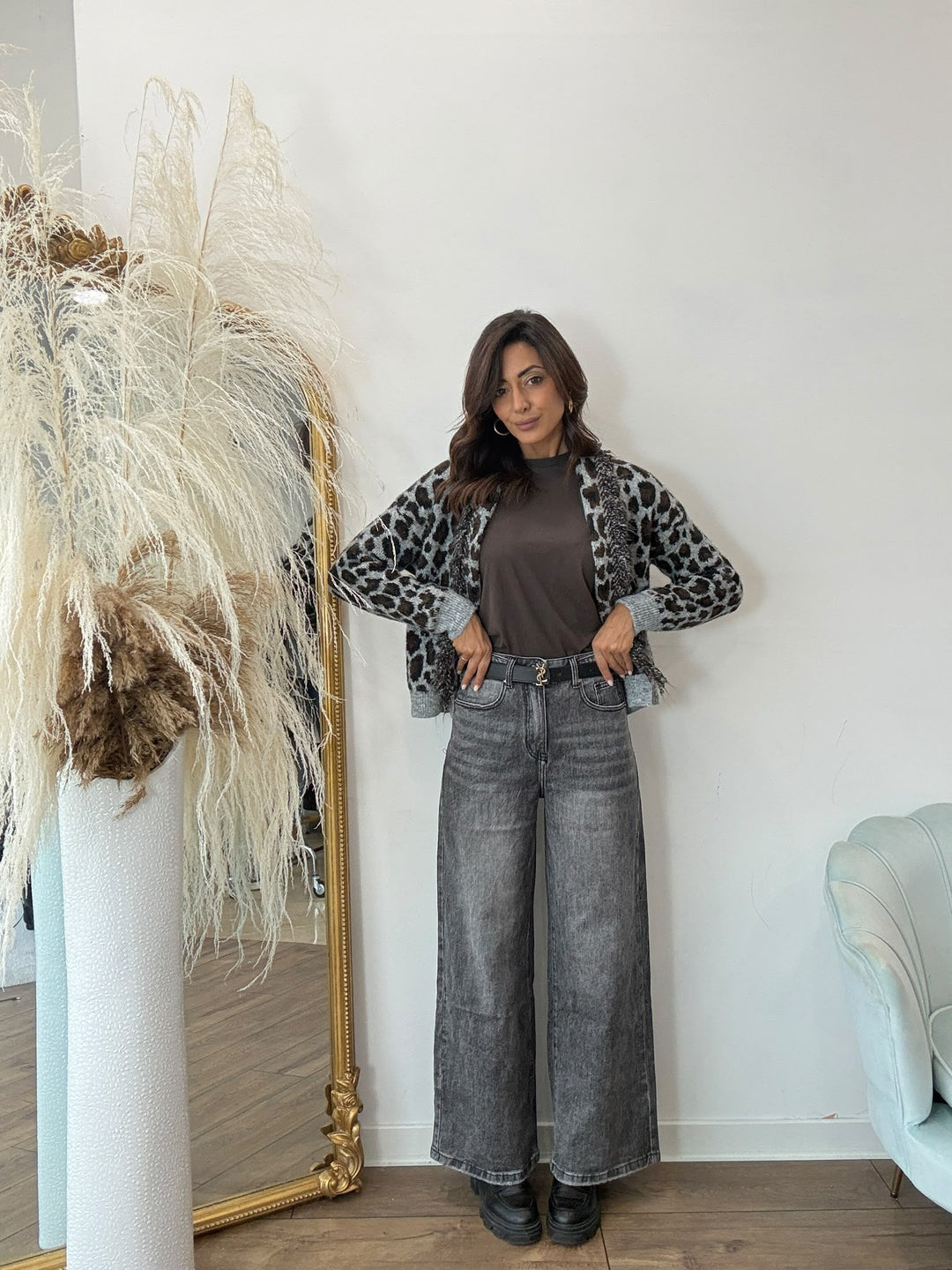 603 Jeans wide leg Grey Blair
