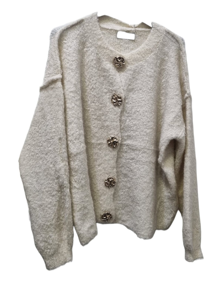 403 Pull cardigan bottoni oro big