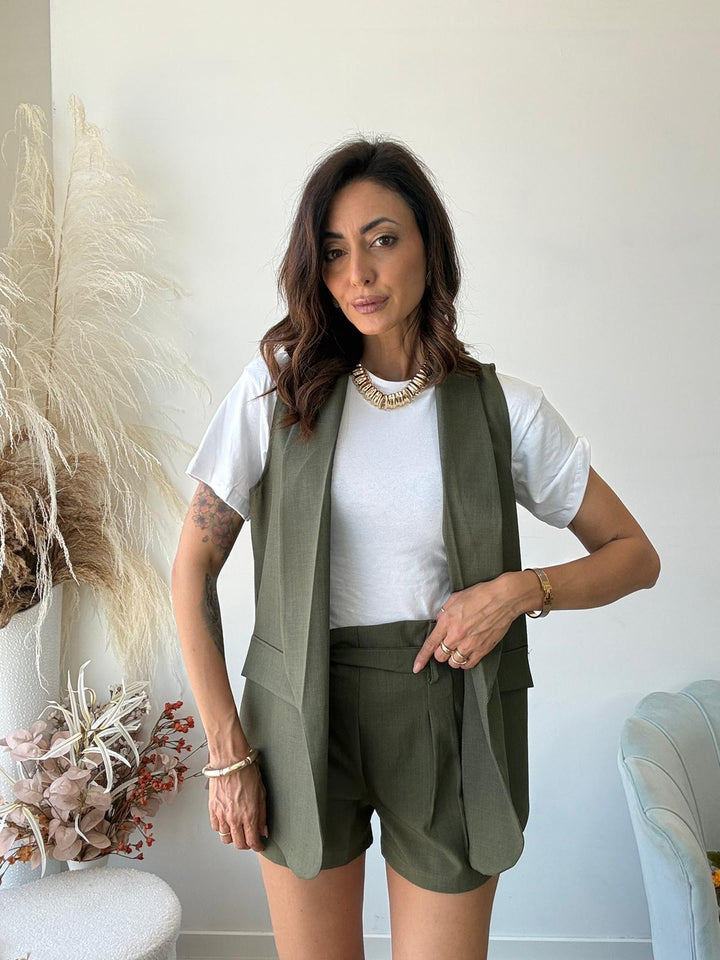 925 Coordinato Gilet e Shorts Kendra
