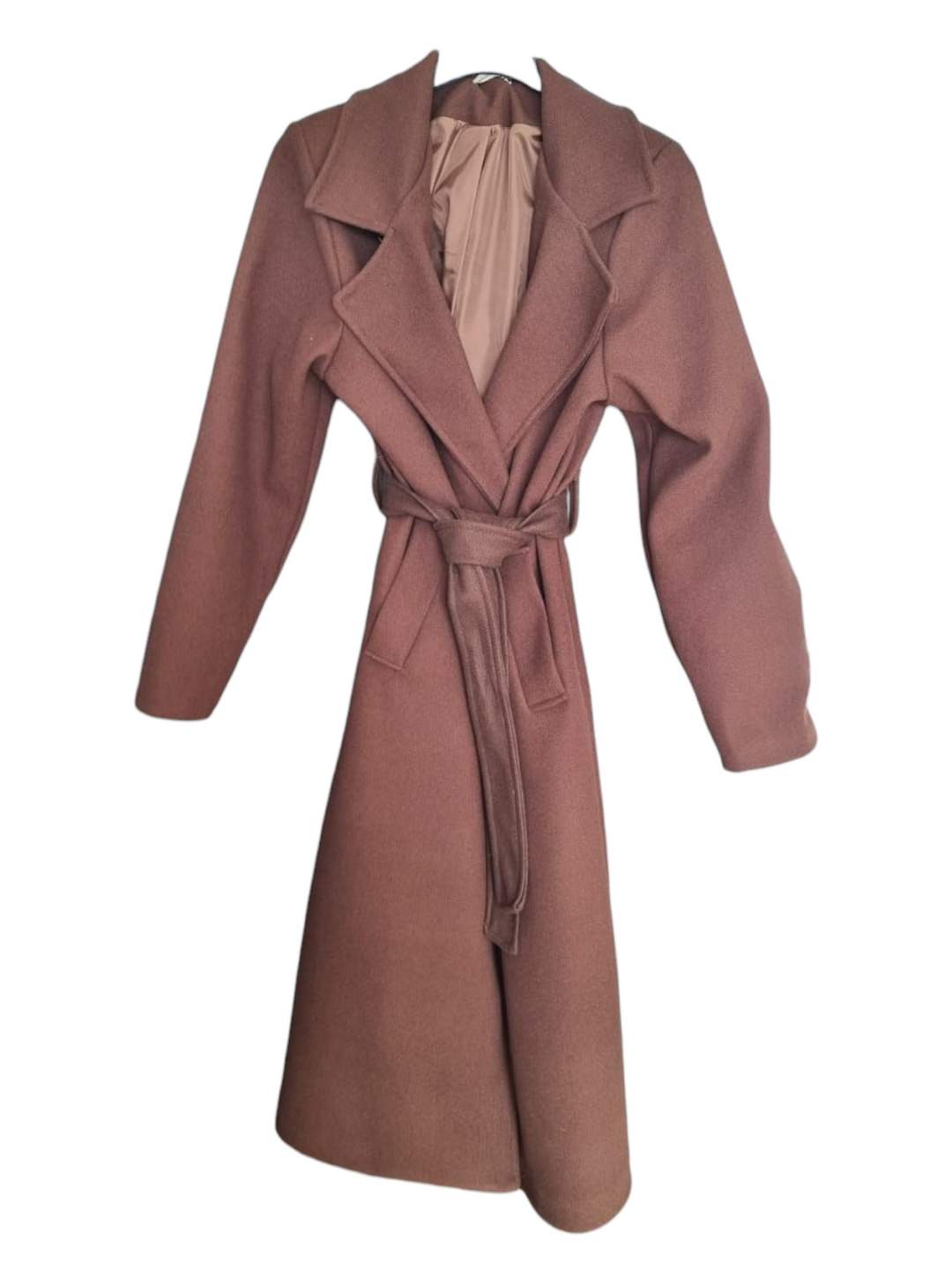 242 Cappotto lungo con cinta