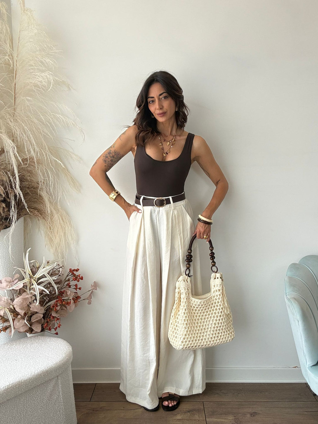 990 Pantalone con cinta Jaco
