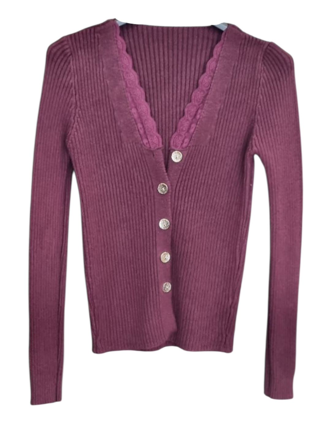 273 Maglia a costine con bottoni