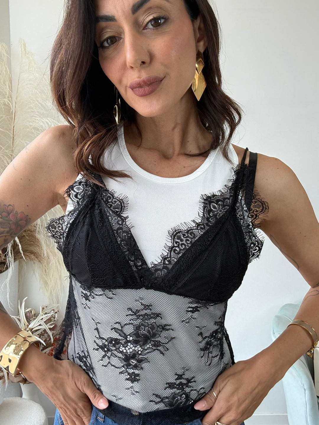 950 Canotta double pizzo Louis