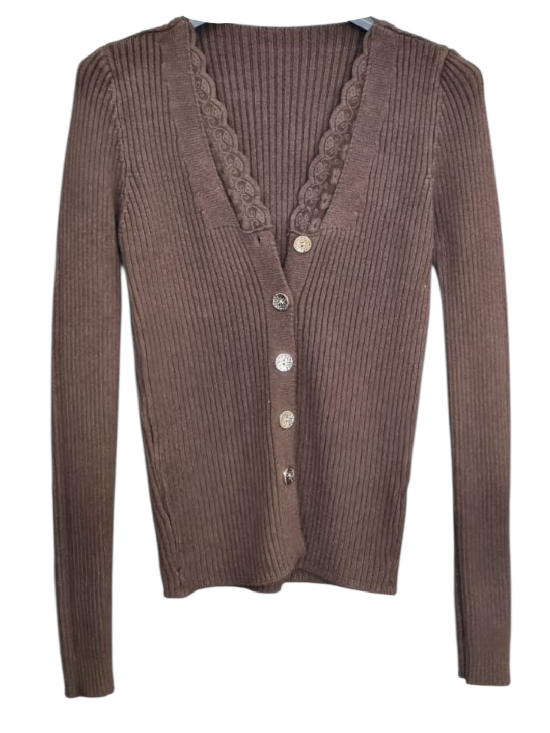 273 Maglia a costine con bottoni