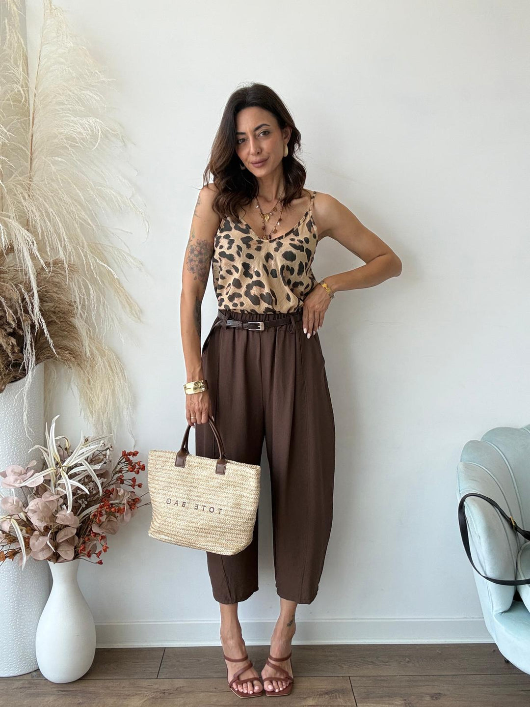 124 Pantalone con cinta Leda