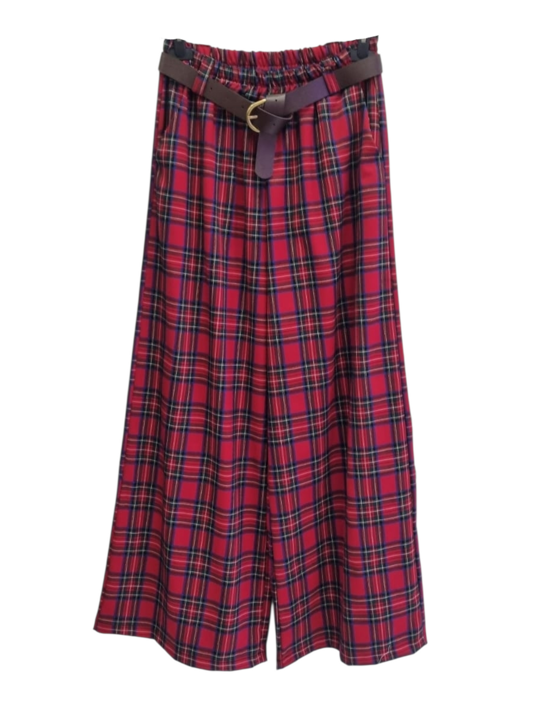 385 Pantalone tartan palazzo