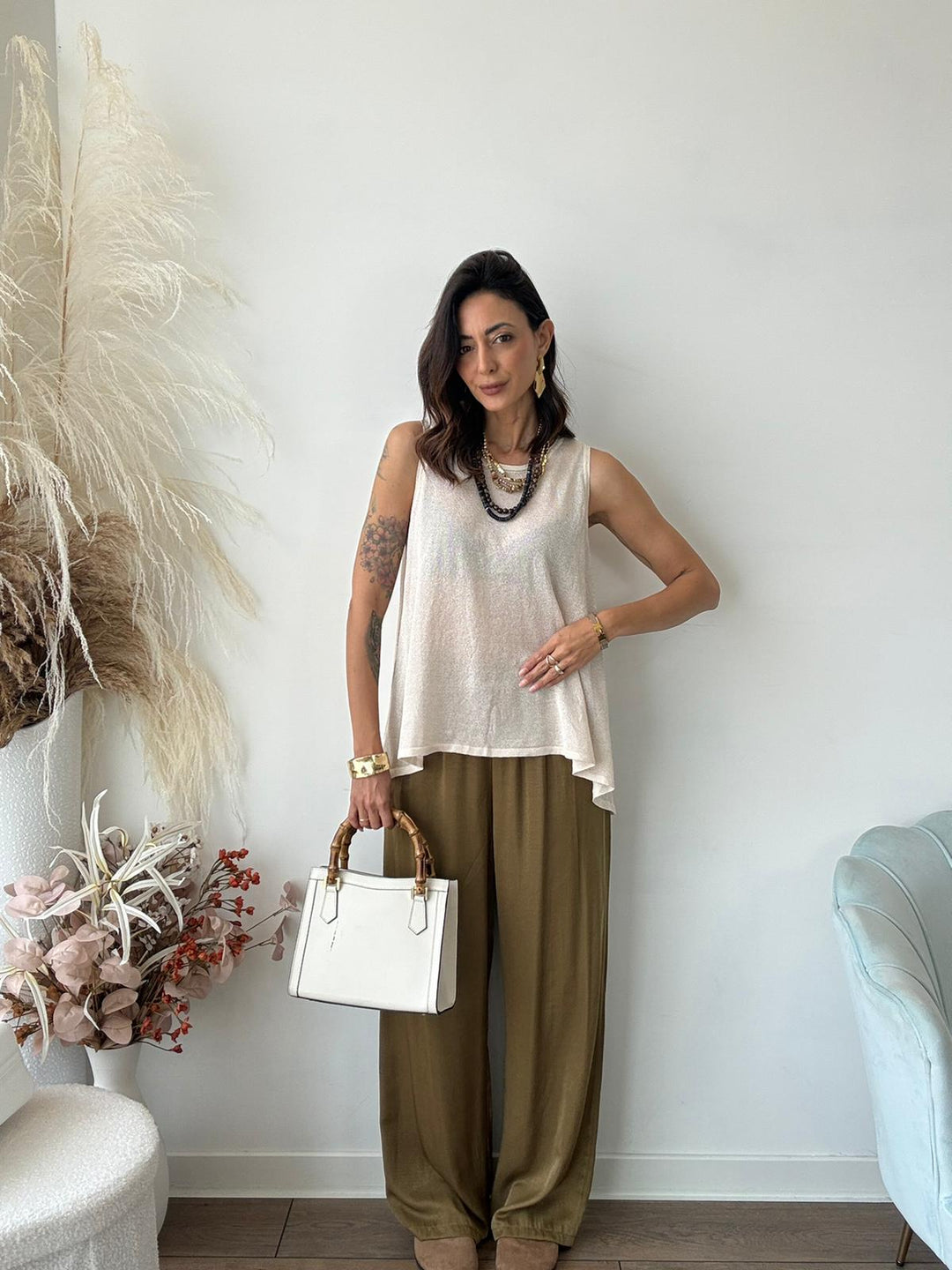 960 Pantalone Gipsy satinato