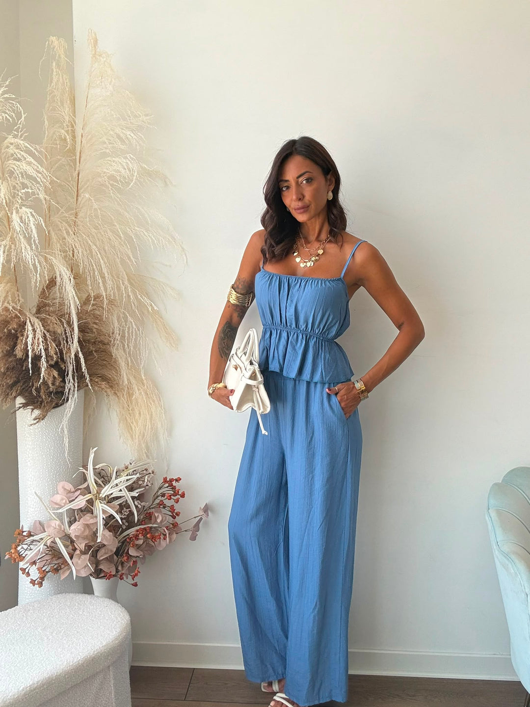 319 Coordinato top e pantalone Xila