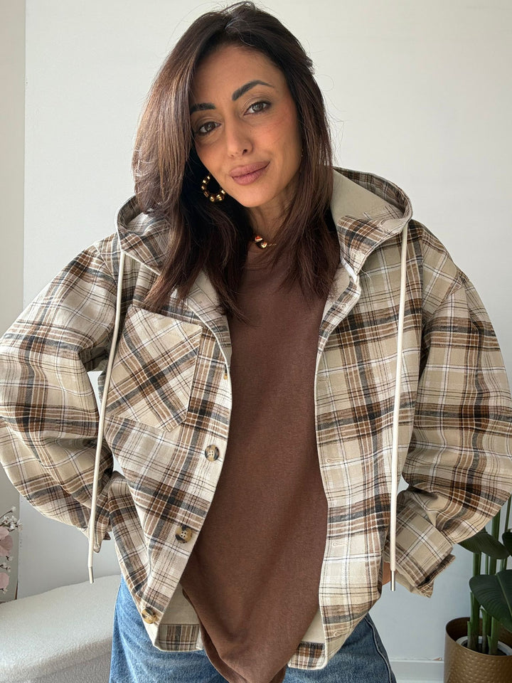 585 Giubbino quadro cappuccio