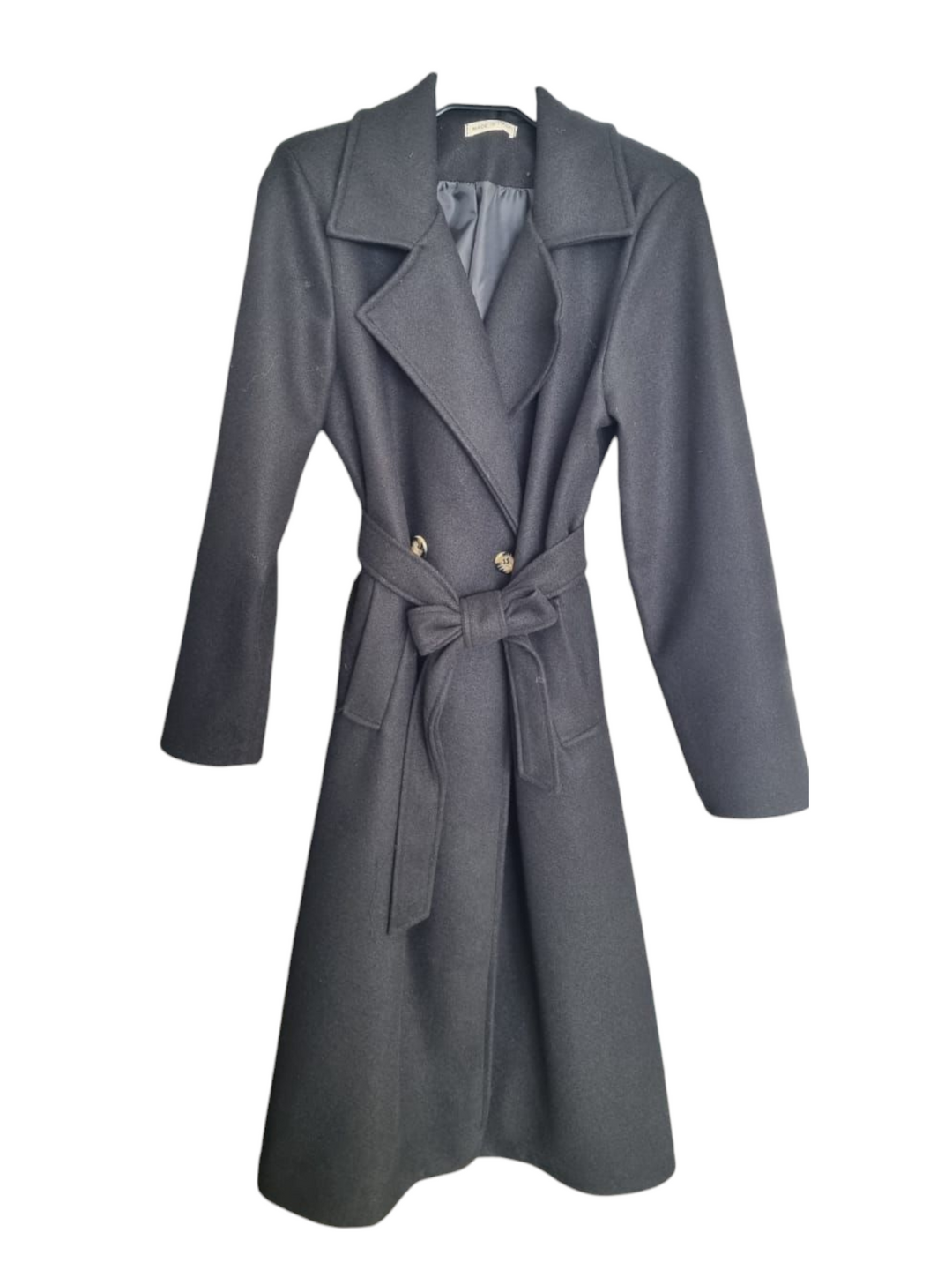 242 Cappotto lungo con cinta