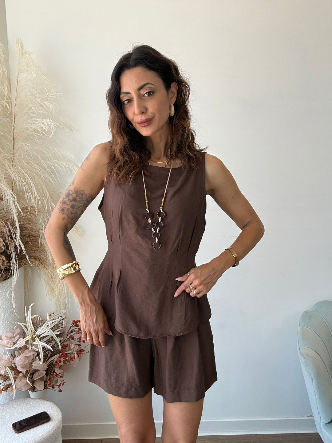 986 Coordinato short e maglia Leda